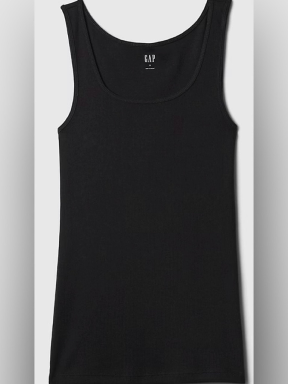 NWT Women’s Gap Black Ribbed Tank Top XL - Picture 4 of 4
